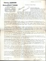 Facture Faktuur Brief Lettre Simar -  Charles Guinand Brussel Bruxelles 1959 - Agricoltura