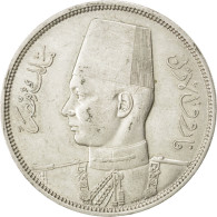 Monnaie, Égypte, Farouk, 10 Piastres, 1937, TTB, Argent, KM:367 - Egypt