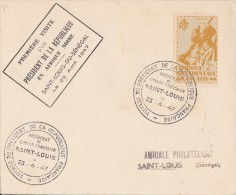 LETTRE SENEGAL  1947  VISITE DU PRESIDENT FRANCAIS A SAINT-LOUIS - Briefe U. Dokumente