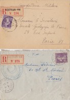 MAROC  2 LETTRE POSTE MILITAIRE  SEMEUSE - Lettres & Documents