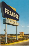 East Lansing Michigan, Frandor Shopping Mall Entrance Sign, Auto, C1950s Vintage Postcard - Lansing