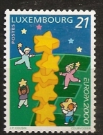 Luxembourg 2000 N° 1456 ** Europa, Colonne, Enfants, Etoiles, Pièce De Monnaie, Euro, Jeux, Emission Conjointe, Europe - Nuevos