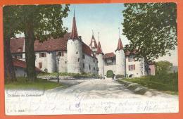 MAI-16 Château De Colombier. Précurseur. Cachet 1904 Et Cachet Militaire Commissariat Fédéral Des Guerres - Colombier