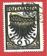 ITALIA REGNO COLONIE OCCUPAZIONI - USATO - 1934 - RODI - Posta Aerea Ordinaria - Cent. 50 - S. A30 - Egée (Rodi)