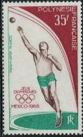 FN1243 Polynesia 1968 Olympic Shot Put 1v MNH - Nuovi