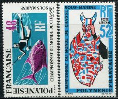 FN1245 Polynesia 1969 Fish Fishery Meeting Consisting Flag 2v MNH - Unused Stamps