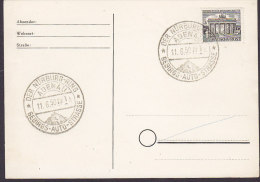 Germany Berlin Sonderstempel ADENAU 1950 Card Karte Der Nürnberg-Ring Sebirgs-Auto-Strasse Brandenburger Tor Stamp - Lettres & Documents