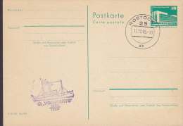 Germany DDR Postal Stationery Ganzsache Entier ROSTOCK 1985 Schiff Ship "D. VORWÄRTS" Cachet - Postcards - Used