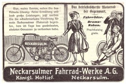Original Werbung - 1906 - NSU , Motorrad , Neckarsulm , Moto , Motorräder !!! - Motorräder