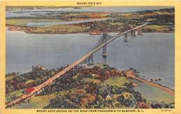 BF35984 Mount Hope Bay Newport R I Mount Hope Bridge On T  USA   Front/back Scan - Newport