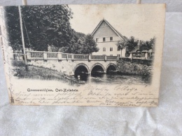 Malente Gremsmühlen Ost-Holstein Postkarte Ansichtskarte Lithographie AK 1902 Nach Harburg - Malente-Gremsmühlen