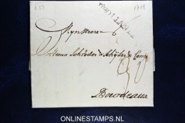 Nederland, Complete Vouwbrief  1778 Amsterdam Naar Bourdeaux   D'HOLLANDE In Zwart - ...-1852 Prephilately