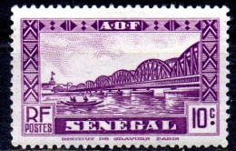 SENEGAL 1935  Faidherbe Bridge, Dakar - 10c. - Purple  MNH - Nuevos