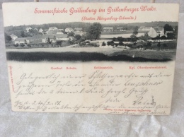 Tharandt Grillenburg Postkarte Ansichtskarte Lithographie AK 1901 Nach Harburg - Tharandt