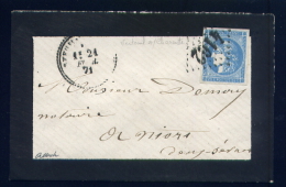 Rare Lettre De Verteuil Sur Charente Pour Niort ( 1871 ) Avec Un N° 45B - Cachet GC 4162 - 1870 Ausgabe Bordeaux