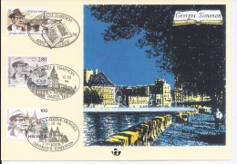 Belgie - Belgique 2579 HK Herdenkingskaart - Carte Souvenir Georges Simenon 1994 - Erinnerungskarten – Gemeinschaftsausgaben [HK]