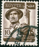 EGITTO, EGYPT, 1953, COMMEMORATIVO, FORZE ARMATE, FRANCOBOLLO USATO, Scott 326 - Usati
