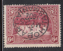 Tasmania Used Scott #93 6p Dilston Falls SON Cancel: 'Hobart MY 25 1904 Tasmania'  Perfin: ´T´ - Used Stamps