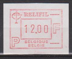 Belgique N° ATM60 *** 12.00 F "Relifil" - 1985 - Andere & Zonder Classificatie