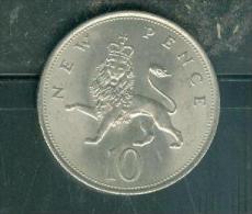 GROSSBRITANNIEN 10 New Pence 1968. - Pia7506 - 10 Pence & 10 New Pence