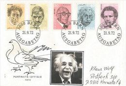 SUISSE. Hommage à Albert Einstein,Prix Nobel De Physique 1921, Belle Lettre Adressée En Allemagne - Albert Einstein