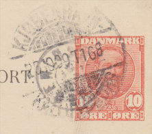 Denmark Postal Stationery Ganzsache UGGERLØSE Star Cds. KJØBENHAVN - KALLUNDBORG Train Bahnpost (3 Scans) - Interi Postali