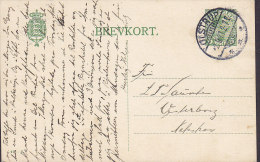 Denmark Postal Stationery Ganzsache 5 Øre Christian X. Deluxe OLSTRUP 1918 VERY SCARCE Cds. (2 Scans) - Interi Postali