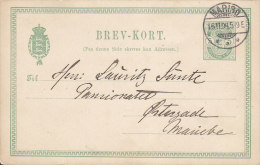 Denmark Postal Stationery Ganzsache 5 Øre Wappen Deluxe MARIBO *** 1904 SCARCE Cds. (2 Scans) - Entiers Postaux