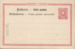 Deutsche Reichspost UPU Postal Stationery Ganzsache Entier 10 Pf. Adler Eagle In Ellipse (2 Scans) - Briefkaarten