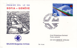 Sofia Genève 1984 - BALKAN Bulgarian Airlines  - 1er Vol Erstflug Inaugural Flight - - Cartas & Documentos