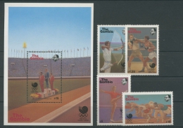 Gambia 1988 Olympiade 758/61 Block 46 Postfrisch (R4720) - Gambia (1965-...)