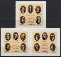 Tonga 1976 200 Jahre USA Dienstmarken 144/46 Postfrisch - Tonga (1970-...)