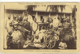 Carte Postale Ancienne Ouganda - Femmes Et Enfants Du Refuge - Uganda