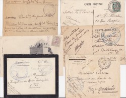 MAROC  CACHETS MILITAIRES  A ETUDIER  6 DOCUMENTS - Lettres & Documents