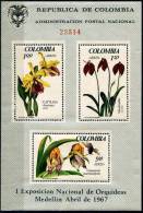 COLOMBIE ORCHIDEES, Orchidée, Abeilles ABEILLE Yvert BF N°27 Neuf Sans Charnière. ** MNH - Orchids