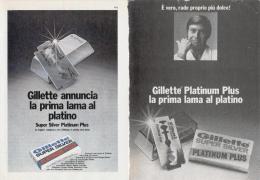 1970 -  Lametta GILLETTE -  2 Pag. Pubblicità Cm. 13 X 18 - Scheermesjes