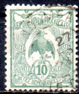 NEW CALEDONIA 1905 Kagu - 10c. - Green  FU - Used Stamps