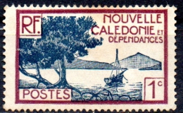 NEW CALEDONIA 1928 Pointe Des Paletuviers -  1c. - Blue And Purple  MH - Ongebruikt