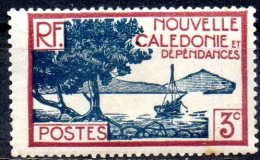 NEW CALEDONIA 1928 Pointe Des Paletuviers -  3c. - Blue And Red  MNH - Nuevos