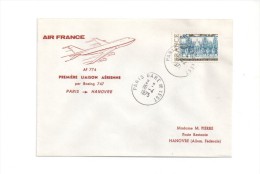 141 Paris Hanovre 16 04 1975 - Erst- U. Sonderflugbriefe