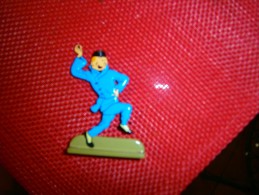 FIGURINE TINTIN  LOTUS BLEU   METAL  HERGE  ML 2010  HAUTEUR  5,5 CM - Tintin