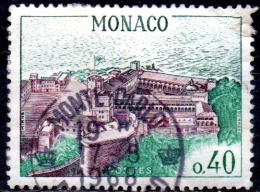 MONACO 1960 Aerial View Of Palace  - 40c. - Purple, Grn & Dp Grn   FU - Used Stamps