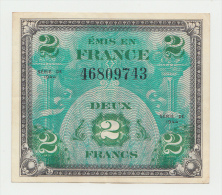 France 2 Francs 1944 XF+ CRISP Banknote P 114a 114 A - 1944 Bandiera/Francia