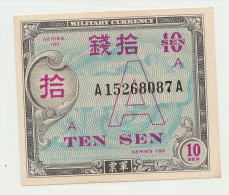 Japan 10 Sen 1946 AUNC Series 100 Letter "A" RARE Pick 62 - Giappone