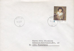 Norway Deluxe OSLO 1981 Cover Brief To FLENSBURG Gemälde H. C. F. Hosenfelder UNICEF Stamp - Brieven En Documenten