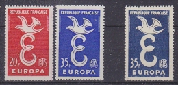 Europa Cept 1958 France 2v + 1v (VAR) Colur : DARK BLUE  ** Mnh  (17936) - 1958