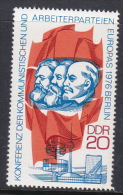 German Democratic Republic 1976 OEuropean Communist  Workers Congress MNH - Autres & Non Classés