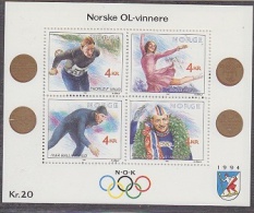 Norway 1990 Olympic Winners M/s ** Mnh (F2466) - Blocchi & Foglietti