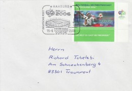 GERMANY 2006 FOOTBALL WORLD CUP GERMANY COVER WITH POSTMARK  / E 15 / - 2006 – Germany