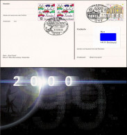 Pluskarte Deutsche Post Millenium 2 Verschiedene Sonderstempel 31.12.1999 Und 01.01.2000 #5 - Postkarten - Gebraucht